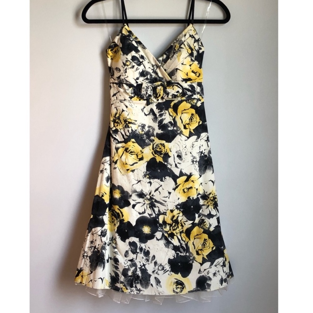 Ruby Rox dress 👗 yellow black gray’s white adjustable straps zipper crinoline